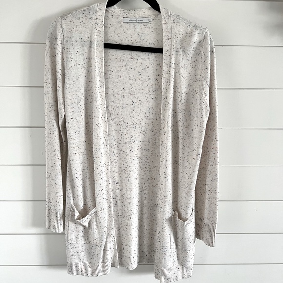 Stitch Fix cardigan, cream with navy/brown speckles, size small - Picture 1 of 3